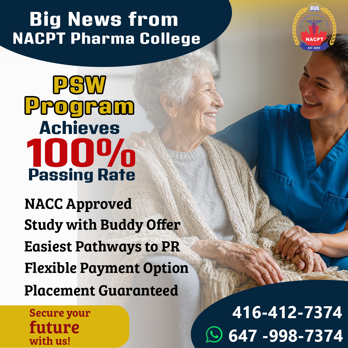 PSW program achieves 100 percent passing rate, NACC approved, placement guaranteed